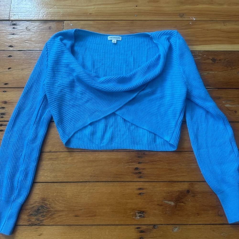 EARTHBOUND Vibrant Blue Knit Top